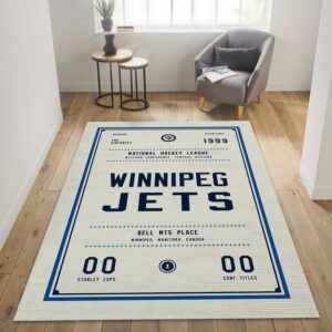 Winnipeg Jets Nhl Us Type 7925 Rug Area Carpet Home Decor Living Room