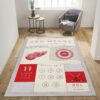 Detroit Red Wings Nhl Art Nhl Us Type 7926 Rug Area Carpet Home Decor Living Room