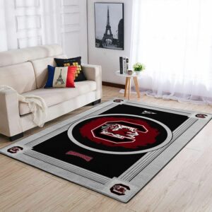 South Carolina Gamecocks Ncaas Team Logo Type 7965 Rug Living Room Area Carpet Home Decor