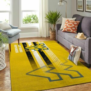 West Virginia Mountaineerss Ncaa Football Basketball Custom Type 8006 Rug Living Room Area Carpet Home Decor