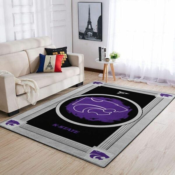 Kansas State Wildcatss Ncaa Football Basketball Team Logo Type 8033 Rug Home Decor Living Room Area Carpet