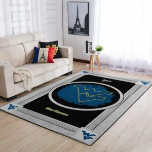 West Virginia Mountaineer Ncaas Team Logo Type 8059 Rug Area Carpet Home Decor Living Room