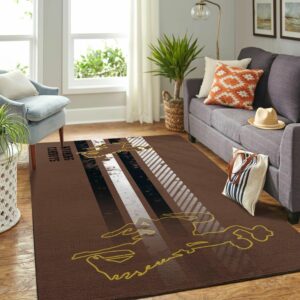 Wyoming Cowboyss Ncaa Football Basketball Custom Type 8080 Rug Area Carpet Home Decor Living Room