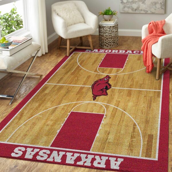 Arkansas Razorbacks Ncaa Basketball Custom Type 8081 Rug Home Decor Living Room Area Carpet