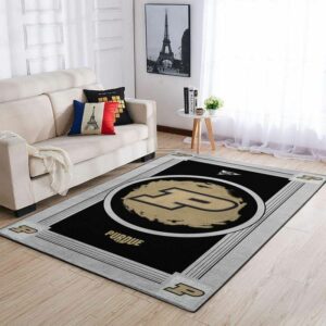 Purdue Boilermakerss Ncaa Football Basketball Team Logo Type 8132 Rug Area Carpet Living Room Home Decor