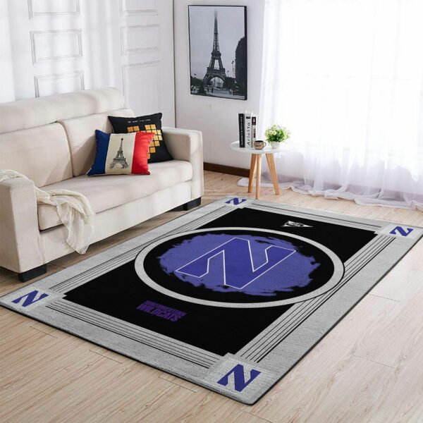 Northwestern Wildcats Ncaas Team Logo Type 8201 Rug Living Room Area Carpet Home Decor