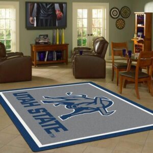 Utah State Aggiess Ncaa Football Basketball Custom Type 8217 Rug Home Decor Area Carpet Living Room