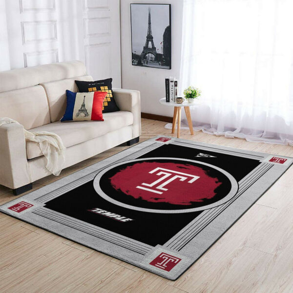 Temple Owls Ncaas Team Logo Type 8238 Rug Area Carpet Living Room Home Decor