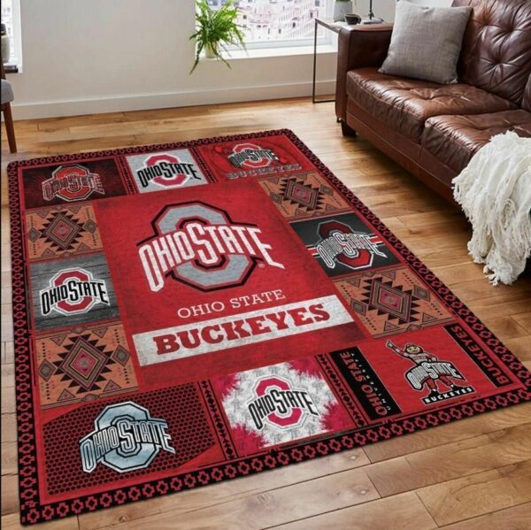 Ohio State Buckeyes Ncaabuckeyes Fan Type 8280 Rug Home Decor Living Room Area Carpet