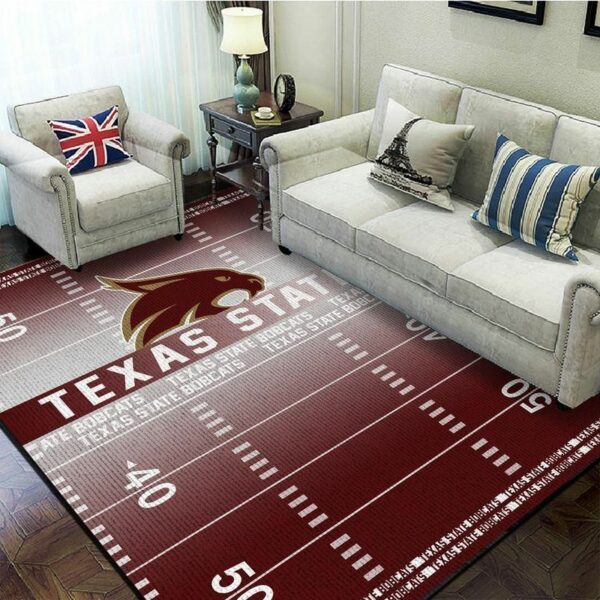 Ncaa Texas State Bobcats Football Stadium Fbs Nice Type 8317 Rug Living Room Area Carpet Home Decor