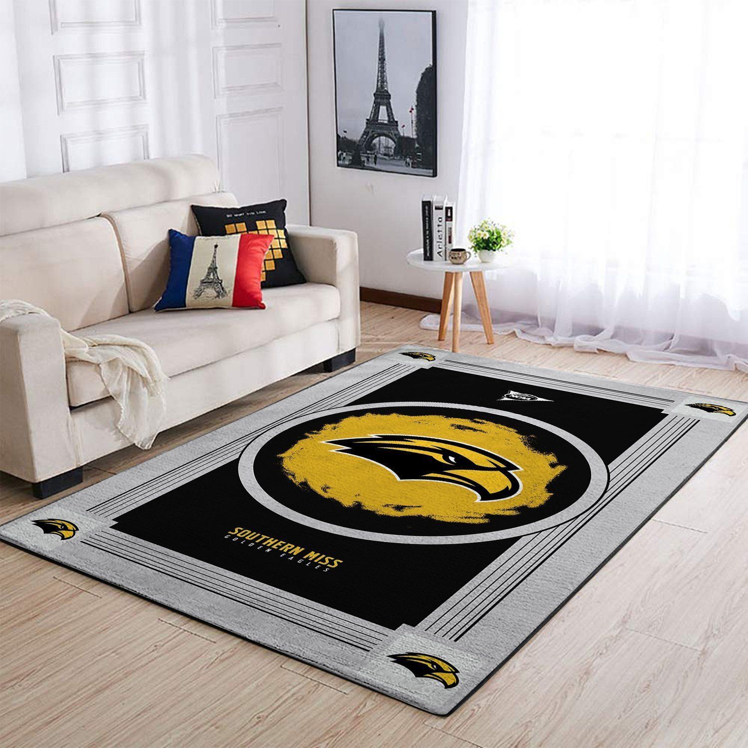 Southern Miss Golden Eagles Ncaa Team Logo Nice Type 8389 Rug Area Carpet Home Decor Living Room