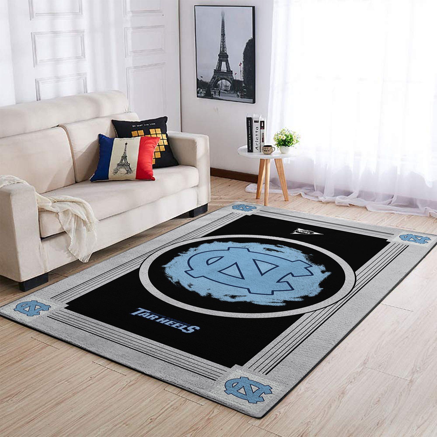 North Carolina Tar Heels Ncaa Team Logo Nice Type 8399 Rug Area Carpet Home Decor Living Room