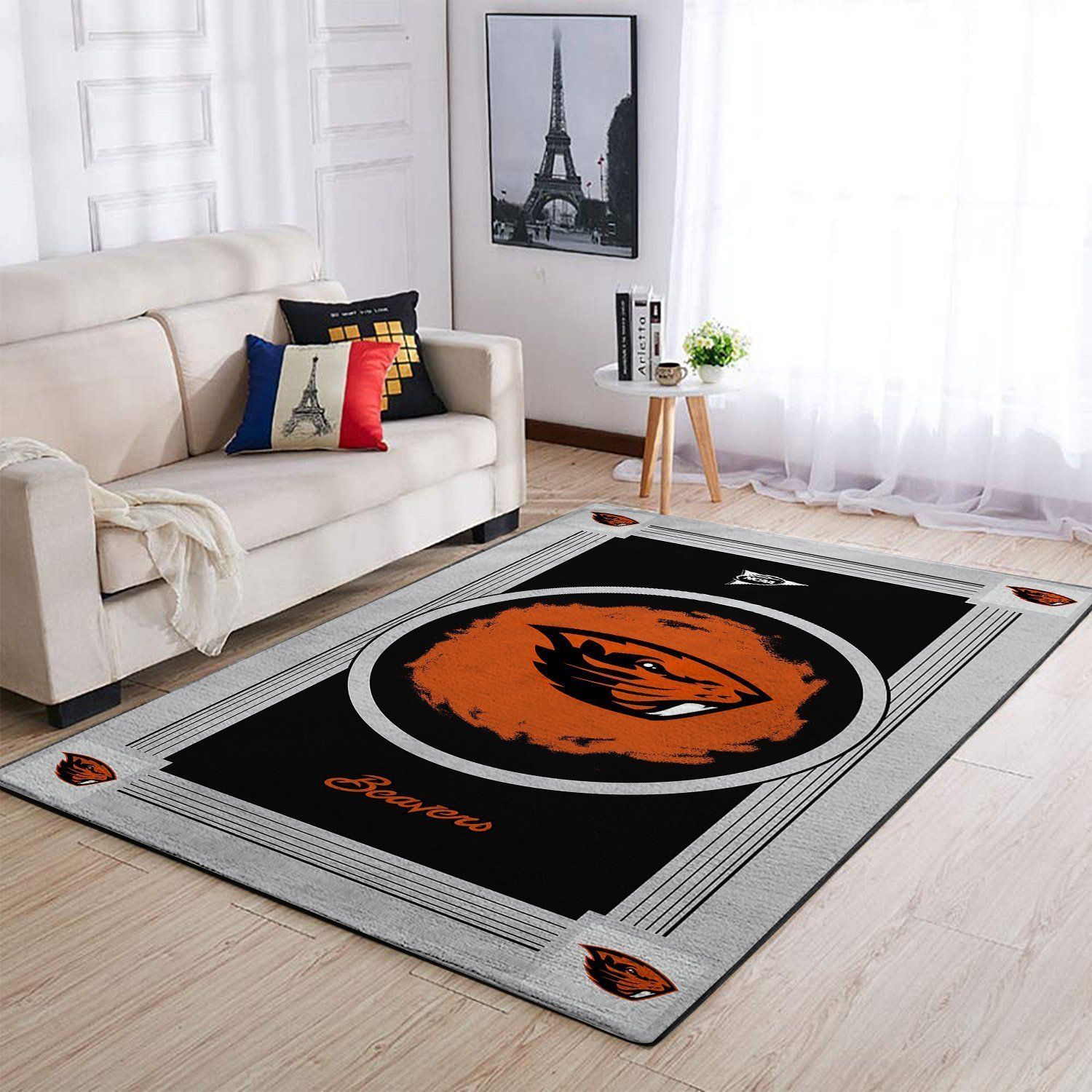 Oregon State Beavers Ncaa Team Logo Nice Type 8402 Rug Living Room Area Carpet Home Decor