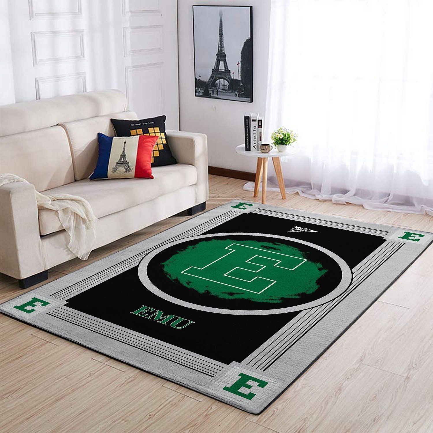 Eastern Michigan Eagles Ncaa Team Logo Nice Type 8425 Rug Area Carpet Living Room Home Decor