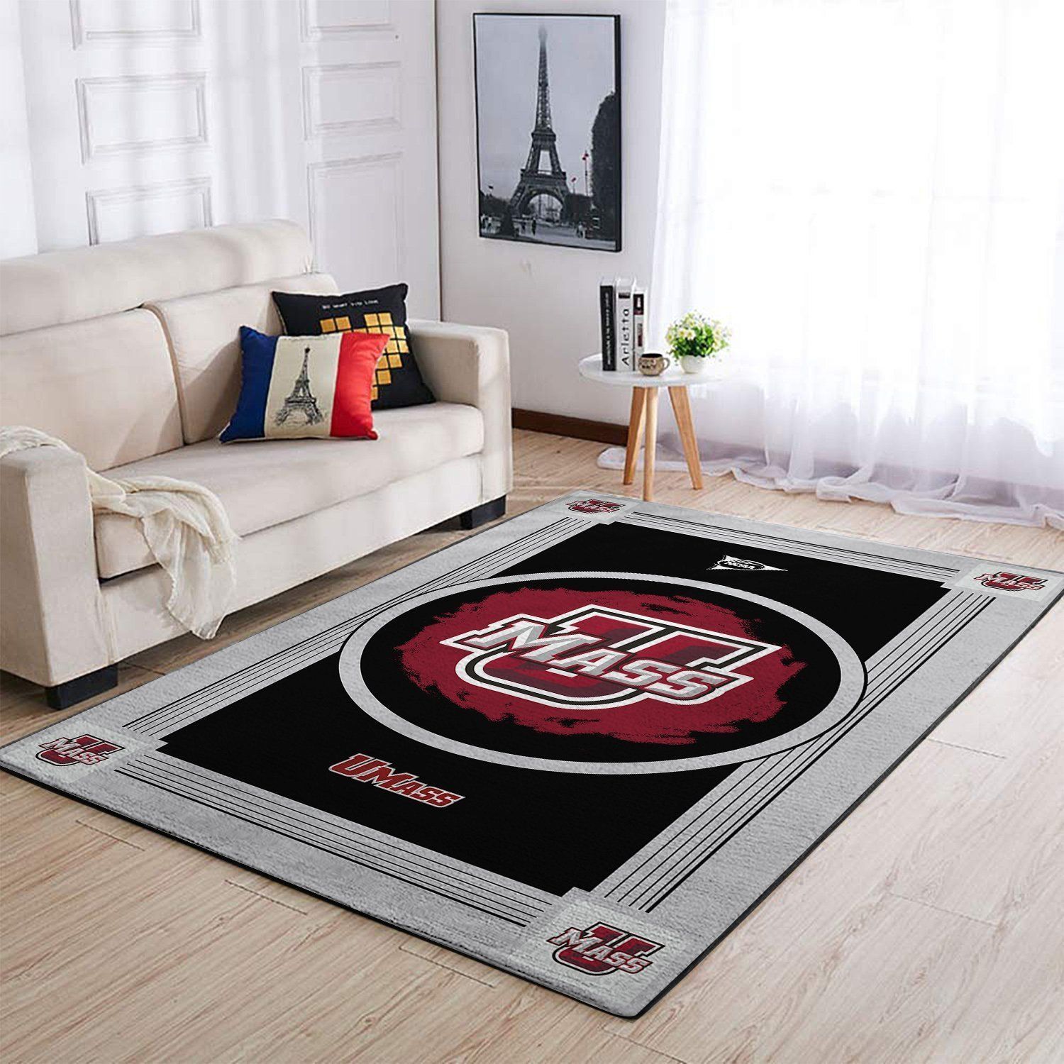 Umass Minutemen Ncaa Team Logo Nice Type 8460 Rug Home Decor Area Carpet Living Room