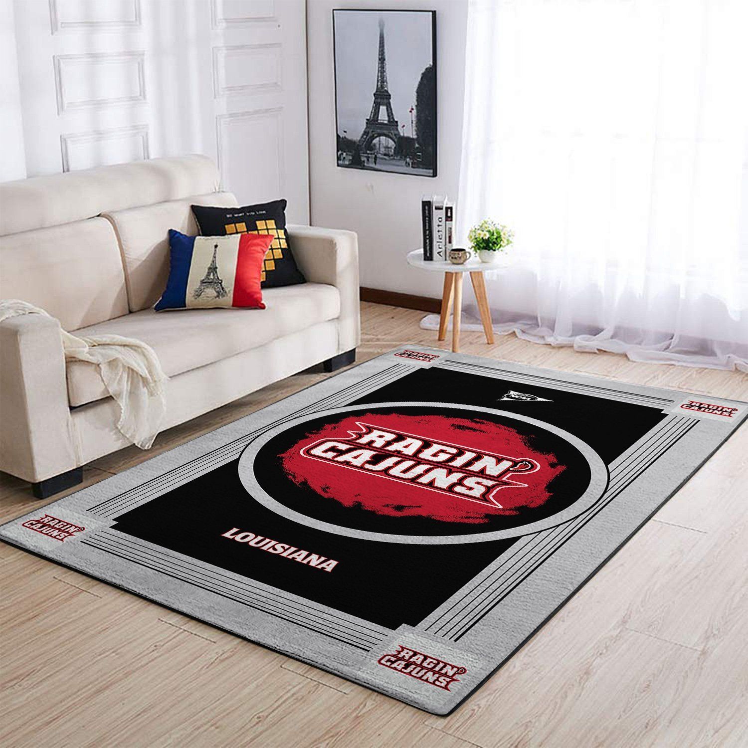 Louisiana Ragin Cajuns Ncaa Team Logo Nice Type 8500 Rug Home Decor Area Carpet Living Room