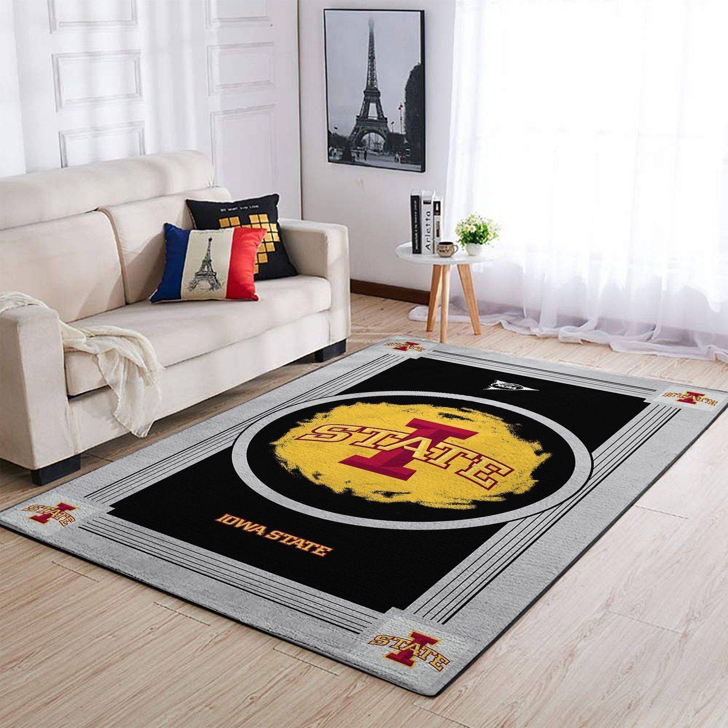 Iowa State Cyclones Ncaa Team Logo Nice Type 8501 Rug Living Room Home Decor Area Carpet