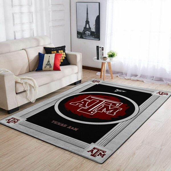 Texas A M Aggies Ncaa Team Logo Nice Type 8666 Rug Home Decor Living Room Area Carpet