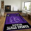 Kansas State Wildcats Ncaa Customizable Us Type 8697 Rug Area Carpet Living Room Home Decor