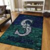 Seattle Mariners Mlb Baseball Baseball Type 8752 Rug Home Decor Living Room Area Carpet