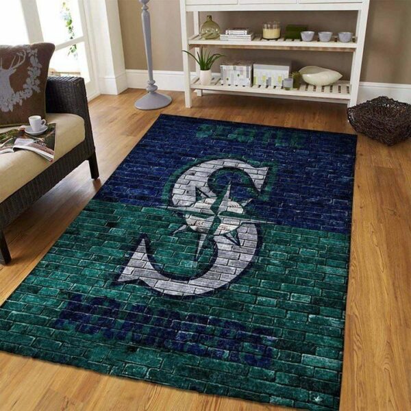 Seattle Mariners Mlb Baseball Baseball Type 8752 Rug Home Decor Living Room Area Carpet