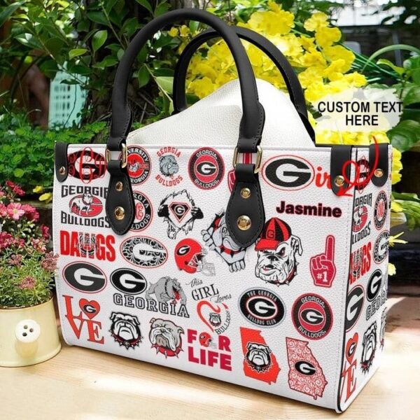 Georgia Bulldogs 1c Women Leather Hand Bag