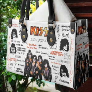 Kiss band Women Leather Hand Bag