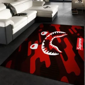 Supreme Rectangle Rug Luxury Home Decor Door Mat Area Carpet Fashion Brand