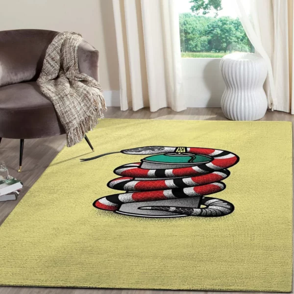 Gucci Snake Rectangle Rug Fashion Brand Luxury Door Mat Area Carpet Home Decor