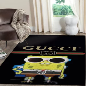 Gucci SpongeBob SquarePants Rectangle Rug Area Carpet Door Mat Home Decor Fashion Brand Luxury