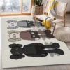 Kaws Standing Set Rectangle Rug Area Carpet Luxury Door Mat Home Decor Fashion Brand