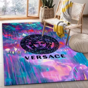 Versace Rectangle Rug Fashion Brand Home Decor Luxury Door Mat Area Carpet