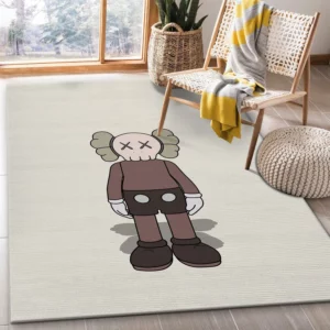 Kaws Standing Brown Rectangle Rug Luxury Area Carpet Home Decor Fashion Brand Door Mat