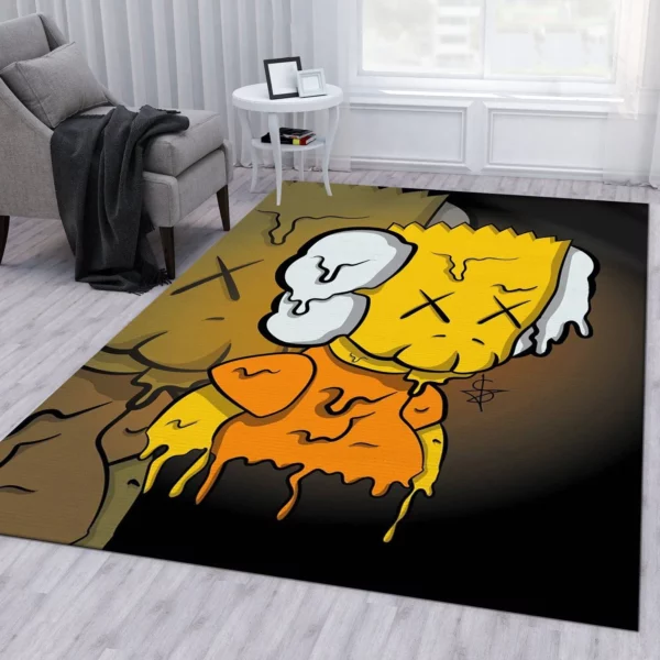 Kaws Bart Rectangle Rug Fashion Brand Area Carpet Luxury Home Decor Door Mat