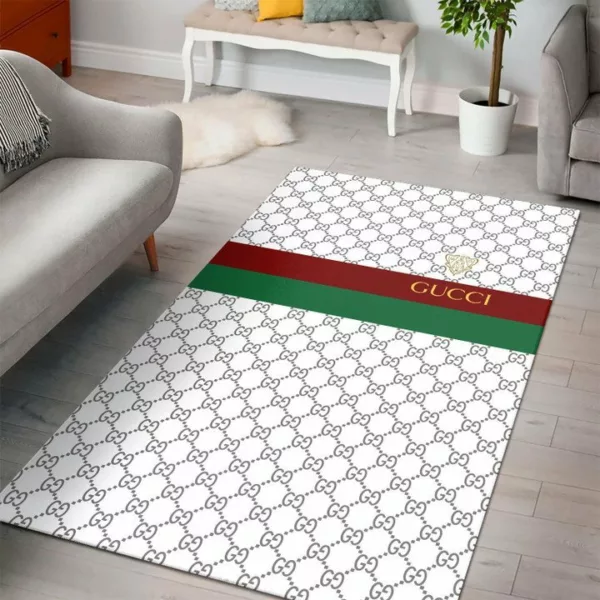 Gucci Rectangle Rug Luxury Fashion Brand Home Decor Door Mat Area Carpet