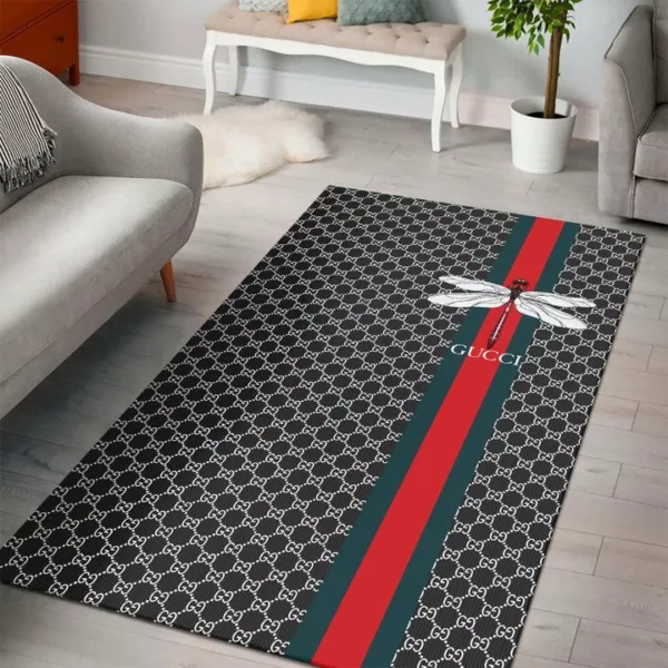 Gucci Rectangle Rug Area Carpet Fashion Brand Home Decor Door Mat Luxury