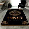 Versace Gold Rectangle Rug Door Mat Fashion Brand Luxury Area Carpet Home Decor