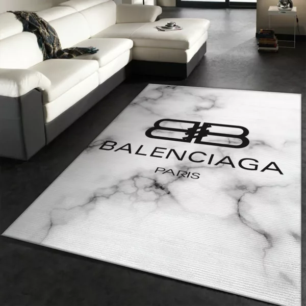 Balenciaga Paris Veinstone Rectangle Rug Fashion Brand Door Mat Luxury Area Carpet Home Decor