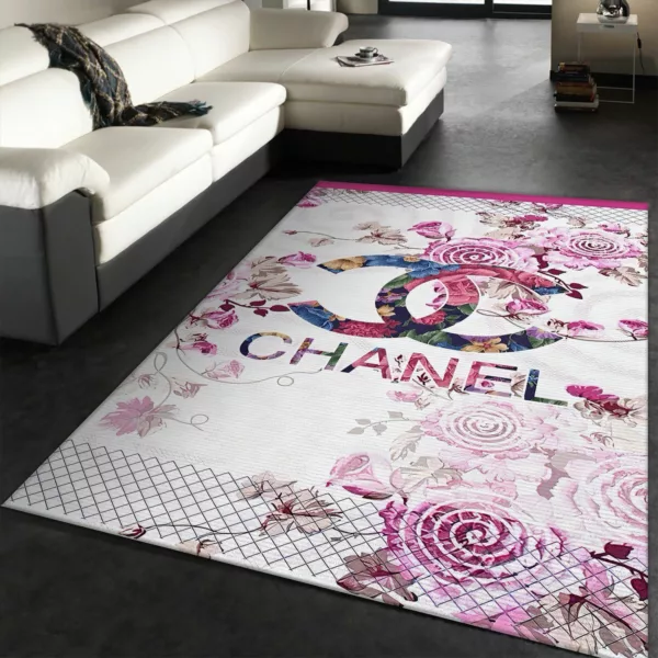 Chanel Hot Rectangle Rug Fashion Brand Door Mat Home Decor Luxury Area Carpet