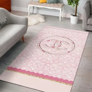 Chanel Pinky Rectangle Rug Luxury Home Decor Door Mat Area Carpet Fashion Brand