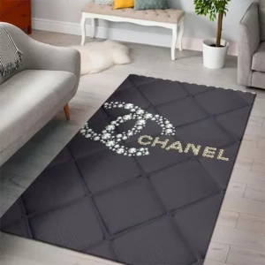 Chanel Rectangle Rug Home Decor Area Carpet Luxury Fashion Brand Door Mat