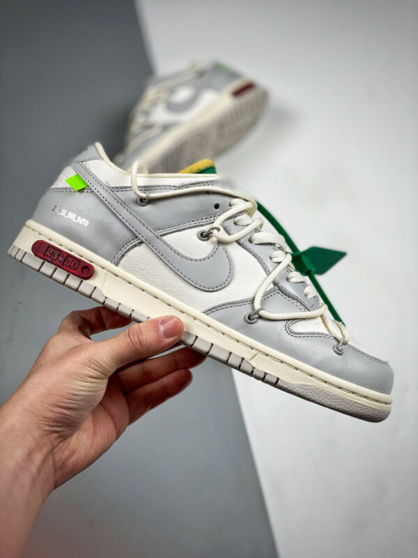 Off-White x Nike Dunk Low 25 of 50 Sail Neutral Grey Pale Ivory For Sale