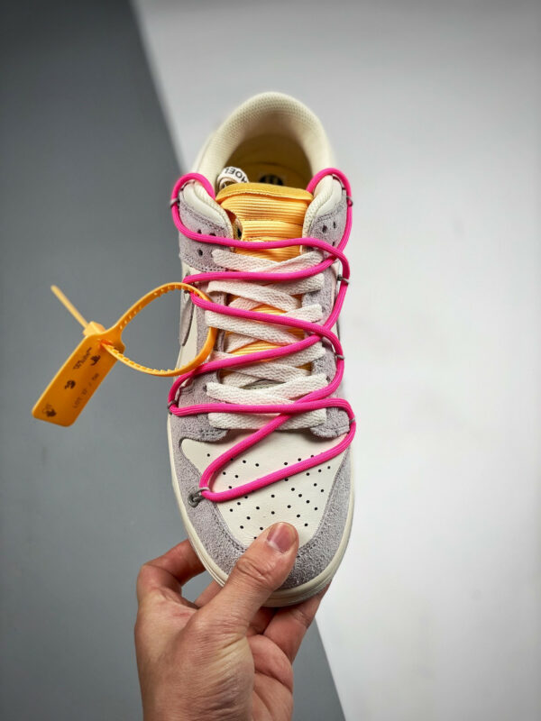 Off-White x Nike Dunk Low 17 of 50 Sail Neutral Grey Hyper Pink For Sale