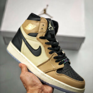 Air Jordan 1 High Premium Fossil Black Fossil-Pale Ivory On Sale