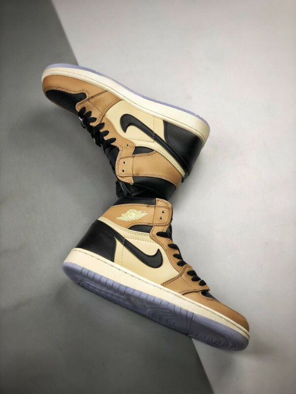 Air Jordan 1 High Premium Fossil Black Fossil-Pale Ivory On Sale