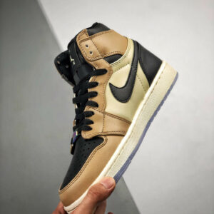 Air Jordan 1 High Premium Fossil Black Fossil-Pale Ivory On Sale