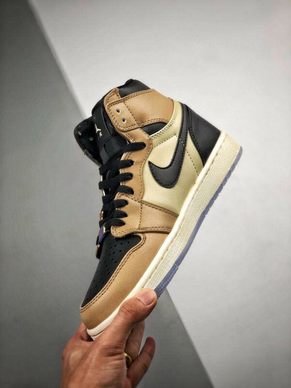 Air Jordan 1 High Premium Fossil Black Fossil-Pale Ivory On Sale