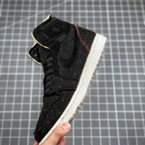 Air Jordan 1 High Zoom Crater Black Wolf Grey-Flash Crimson