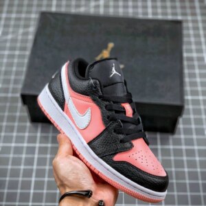 Air Jordan 1 Low Dark Smoke Grey White-Pink Quartz For Sale