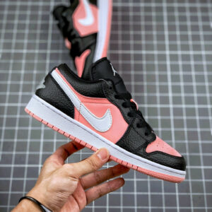 Air Jordan 1 Low Dark Smoke Grey White-Pink Quartz For Sale